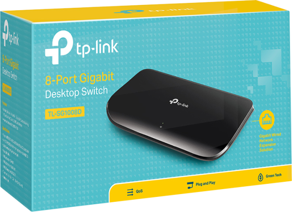 SWITCH - TP-LINK TL-SG1008D 8 PORT 10/1000M GIGABIT