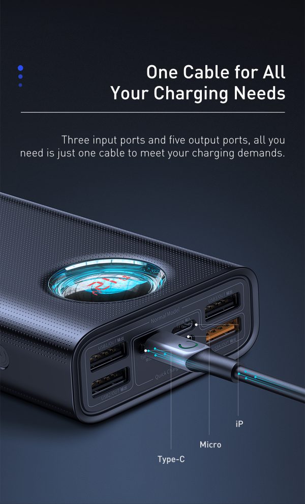 Baseus Amblight Digital Display Quick Charge Power Bank 30000mAh 65W