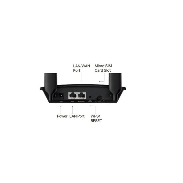 WI-FI ROUTER - TP-LINK TL-MR100 300MBPS WIRELESS N 4G LTE with Sim Slot(2y) - Image 3