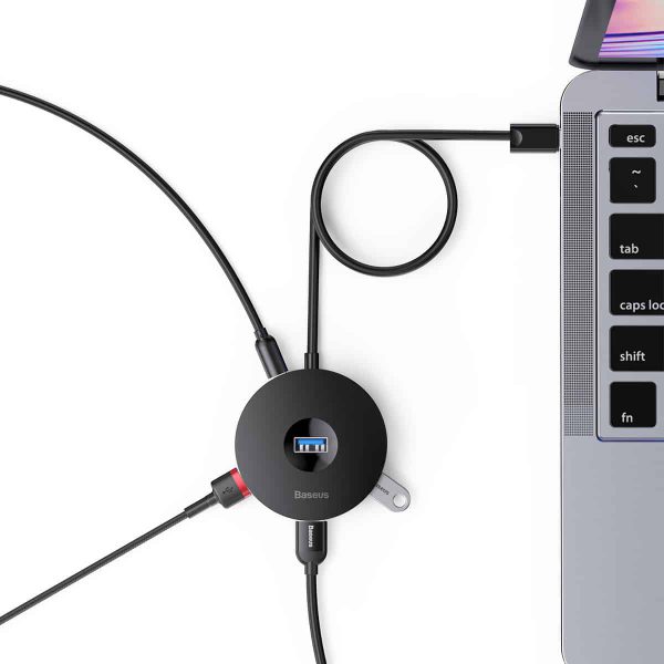 Baseus Round Box HUB Adapter Type-C to USB3.0*1+USB2.0*3 - Image 4