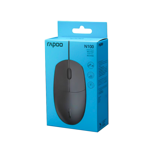 RAPOO N100-BLACK MOUSE (1YW) - Image 2
