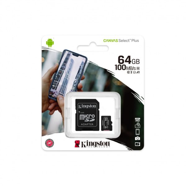 Kingston 64GB Micro SD Memory Card Class 10 - Image 3