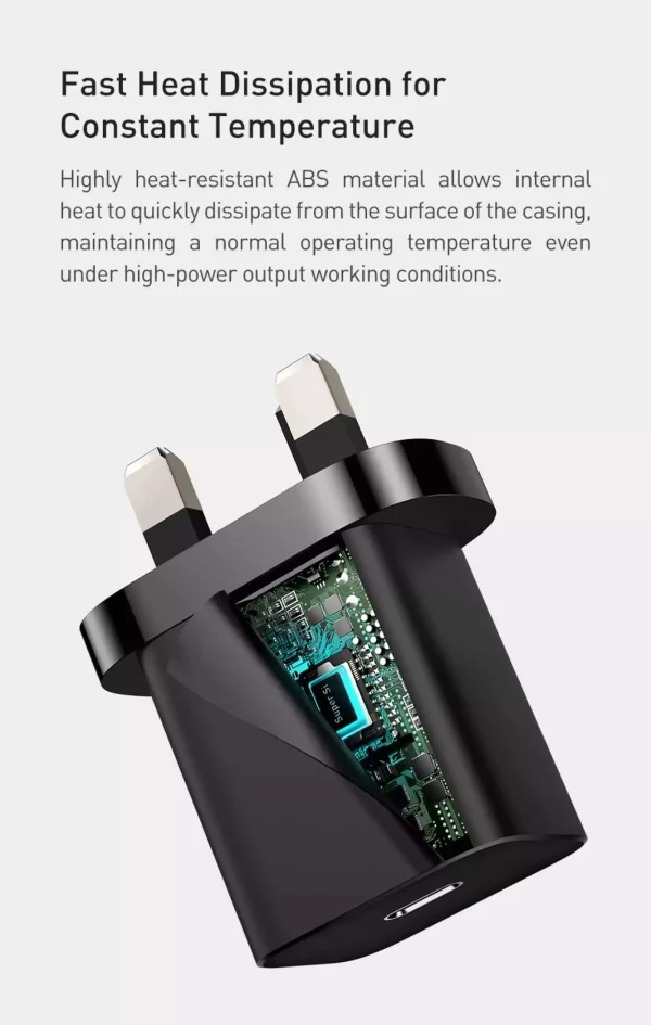Baseus Super Si Quick Charger 1C 20W UK Black - Image 2