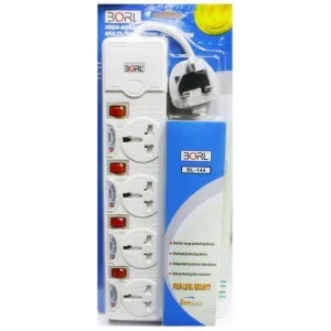 BORL 4 Way Heavy Duty Extension Socket with Surge Protection
