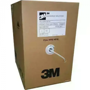 3M UTP Cat.6 Solid Cable, PVC, 24AWG, W/Cross Filler, Grey