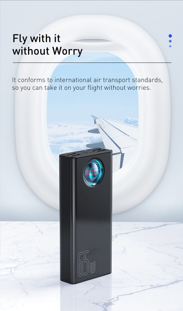 Baseus Amblight Digital Display Quick Charge Power Bank 30000mAh 65W - Image 4