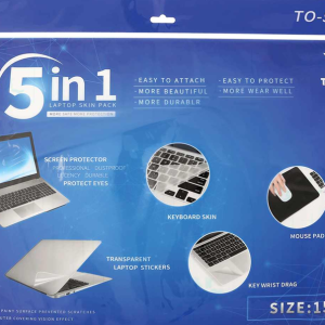 Laptop 5 in 1 Skin Protector High quality Sticker Size 15.6 Or below