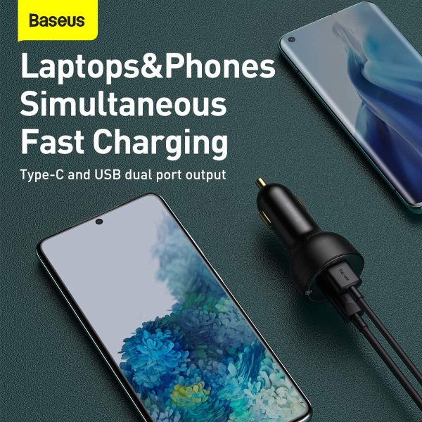 Baseus Supreme Digital Display PPS Duel Quick Charger TZCCZX-01 with Baseus Xiaobai series Fast Charging Cable Type-C to Type-C 100W (20V/5A) 1m Black (6MW) - Image 9