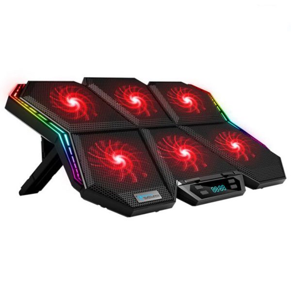COOLCOLD Gaming Laptop Cooler Adjustable RGB Laptop Cooling Pad - Image 2