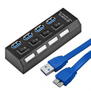 HIGH SPEED USB HUB 4 PORT 3.0 WITH 3.0 CABLE