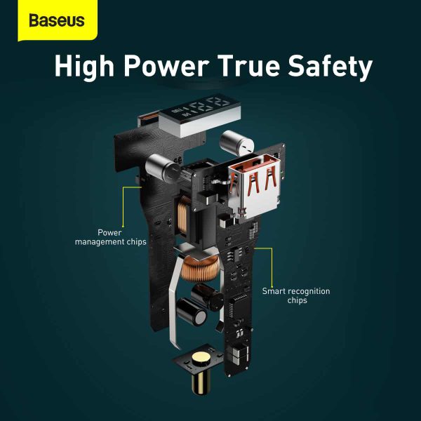 Baseus Supreme Digital Display PPS Duel Quick Charger TZCCZX-01 with Baseus Xiaobai series Fast Charging Cable Type-C to Type-C 100W (20V/5A) 1m Black (6MW) - Image 13
