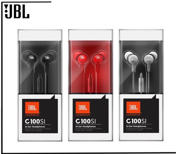 JBL C100SI In-Ear Headphones with Mic (Black) - Image 4