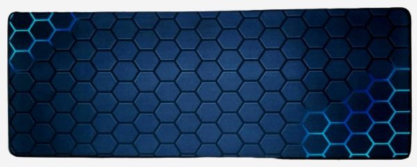 Blue Hexagons  Extra Large Mouse Pad (790mm × 300mm × 3mm) - Image 2