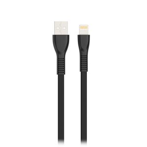 Havit USB to Lightning Flat Charging Cable 1m, Black - HV-H610