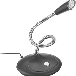 BK Desktop Gooseneck Adjustable 3.5mm Plug Wired Omnidirectional Mic Audio Microphone