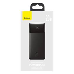 BASEUS POWER BANK BIPOW DIGITAL DISPLAY 20000MAH 20W BLACK MOQ:10 (PPDML-M01)